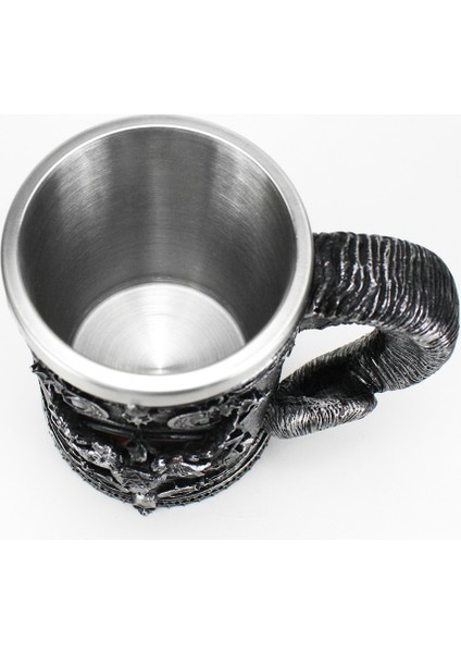 600 ml Baphomet Pentagram Boynuz Kadeh Şarap Cam Gotik Tankard Paslanmaz Çelik Bira Kupası Cadılar Bayramı Hediye | Bira Steins (Bakır) fırsatları