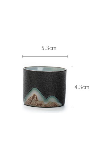 1 Adet El Boyalı Zen Çay Bardağı El Yapımı Retro Çin Tarzı Stoneware Master Kupası Seramik Kung Fu Çay Seti Seramik Kupası Küçük Bardaklar | Teacups
