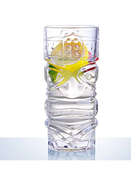 2 Adet 592 ml Bar Gramece Cam Kokteyl Cam Kalınlaşmış Totem Cam Tiki Kupası Cadılar Bayramı Gramece Içecek Suyu Cam Hawaii Drinkware Bar Hediyeler | Gravür(Yurt Dışından)