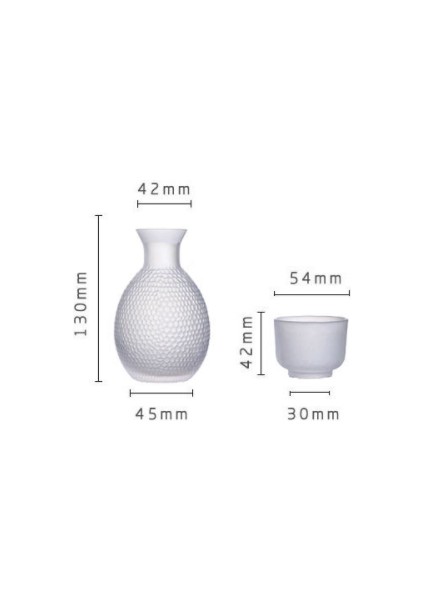 5 Adet Japon Şarap Seti: Sake Fincan, Pot, Meyve Erik Küçük Cam Isıtıcı, Ev Takım Elbise