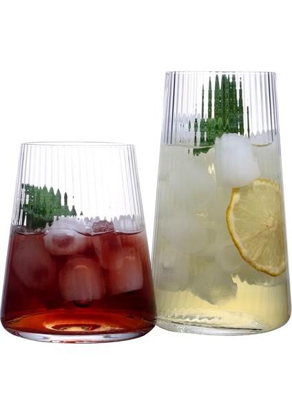 Set 2 Yaratıcı El Yapımı Üflemeli Kurşun Ücretsiz Kristal Highball Gözlük Bar Suyu Içecekler Visipeyler | Highball Cam fırsatları