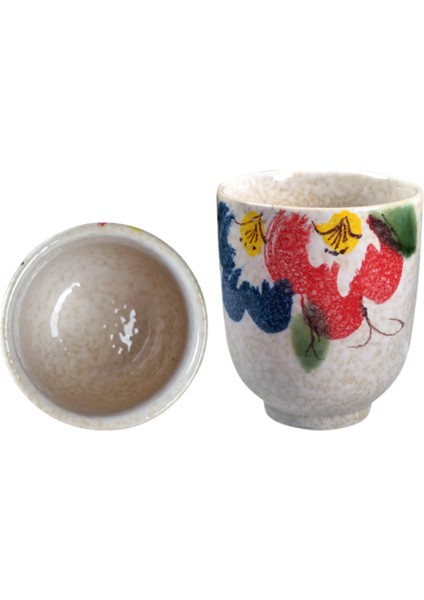 Geleneksel Çin Tarzı Handpainted 200 ml Seramik Çay Fincanı Çin Porselen Kahve Fincanı Kupa H044 | Çay Fincanı (Beyaz)