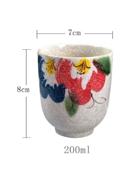 Geleneksel Çin Tarzı Handpainted 200 ml Seramik Çay Fincanı Çin Porselen Kahve Fincanı Kupa H044 | Çay Fincanı (Beyaz)