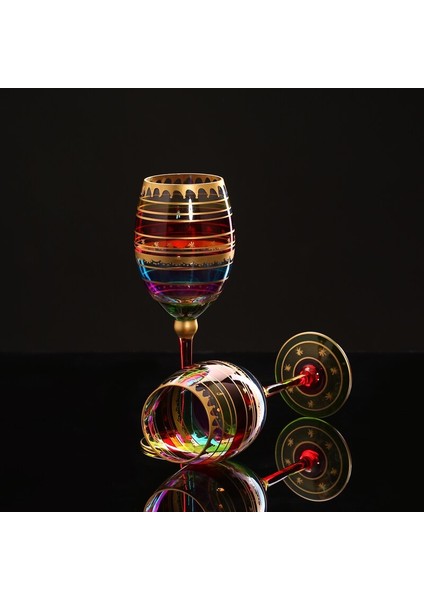 Yaratıcı Renkli Çizim Flüt Cam Fincan Kristal Kupası Şampanya Gözlük Vodka Kupaları Düğün Bar Otel Partisi Drinkware | Şarap Kadehleri modelleri