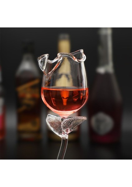 Gül Şekli Kırmızı Şarap Kadeh Şarap Kokteyl Gözlükleri Gül Çiçek Şekli Şarap Cam Parti Barware Drinkware | Şarap Kadehleri(Yurt Dışından)
