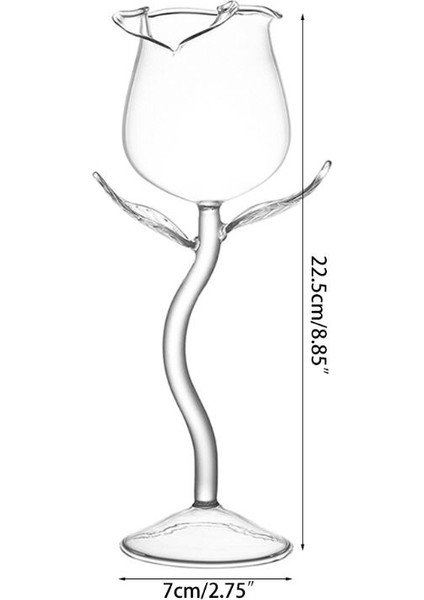 Gül Şekli Kırmızı Şarap Kadeh Şarap Kokteyl Gözlükleri Gül Çiçek Şekli Şarap Cam Parti Barware Drinkware | Şarap Kadehleri(Yurt Dışından)