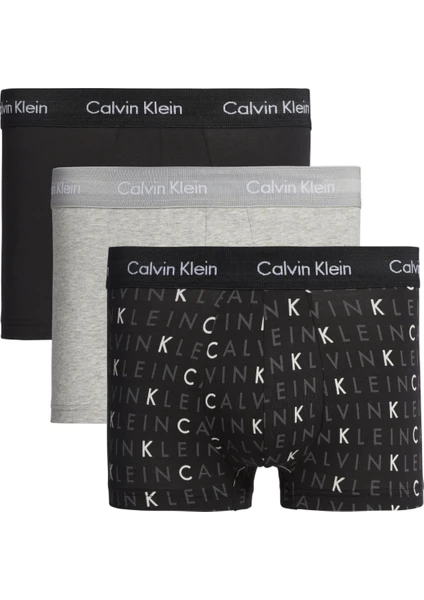 Calvin Klein Erkek 3'lü Trunk Boxer Seti Cotton Stretch