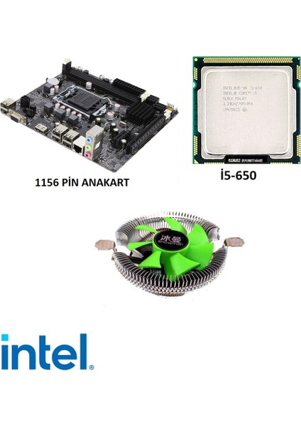 I5 650 İŞLEMCİ/H55 1156 Pin Anakart/bundle Set