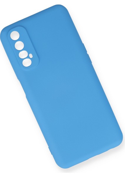 Realme 7 Kılıf Lansman Içi Kadife Nano Silikon - Mavi modelleri