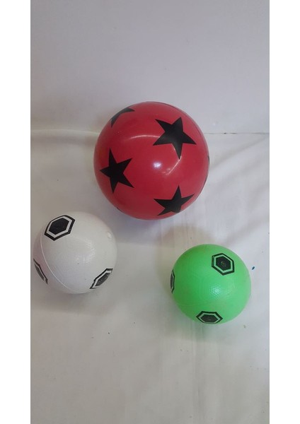 Bir Büyük 2'li Küçük Top Plastik Futbol Top Seti