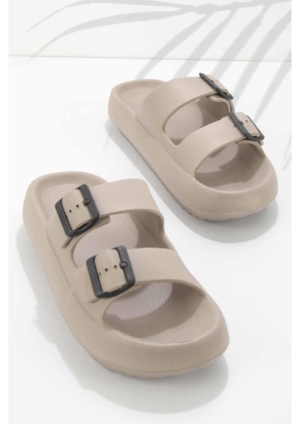Kadın Sabo Terlik Vizon Renk Hafif ve Konforlu