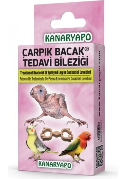 Kanaryapo Papağan Kuşları İçin Çarpık Bacak Bilezik Seti 10 lu Plastik Set