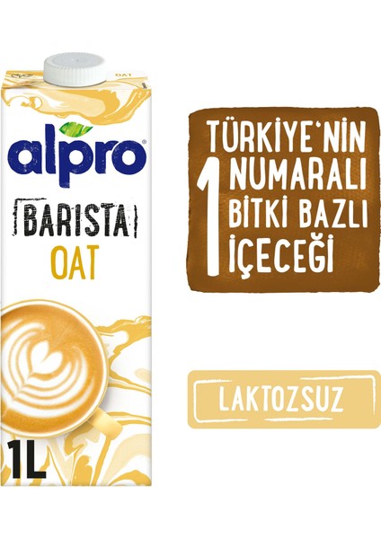 Barista Yulaf Sütü 1lt Laktozsuz Bitkisel Vegan Süt