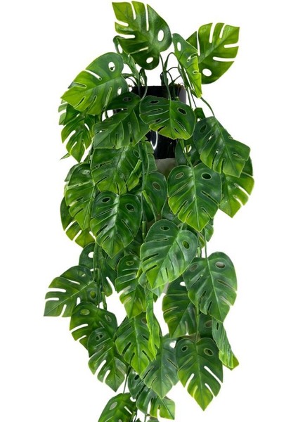 Yapay Çiçek Saksıda Sarkan Monstera Deve Tabanı Yapay Sarmaşık Pastel 60CM