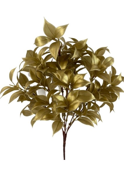 Yapay Çiçek Altın Gold Limon Yaprağı Demet Şimşir Demeti Garnitür Aradal Dekoratif Yapay Bitki