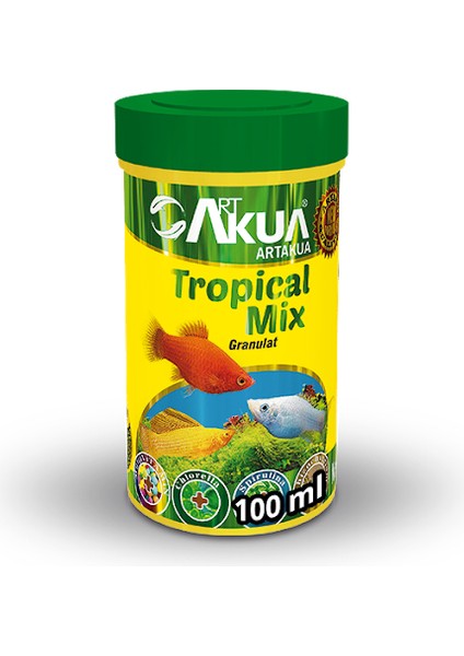 Artakua Tropikal Mix Süs Balık Yemi 100 ml / 40 gr