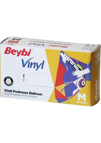 Pudrasız Vinil (Vinyl) Eldiven (Medium) - 20'li