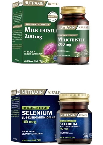 Milk Thistle 60 Tablet + Selenyum 100 Mcg 100 Tablet