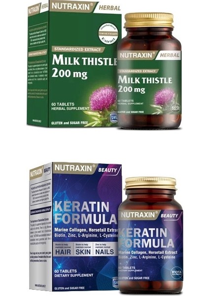 Milk Thistle 60 Tablet + Keratin Formula 60 Tablet