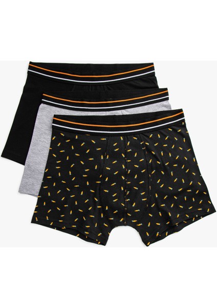 Pamuklu 3'lü Basic Boxer