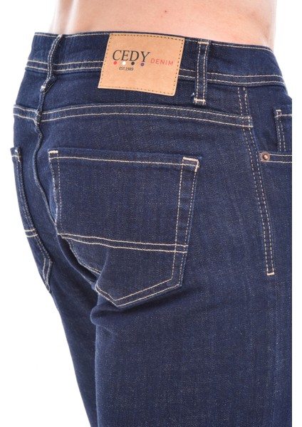 Cedy Denım Erkek Izmir Mavi Kot Şort Slim Fit Jean Şort C342 indirimleri