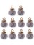 2X10 Adet 16MM Tiny Yıldız Cam Top Charms Kolye Dıy Zanaat Beyaz 2 Adet (Yurt Dışından) 2