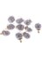 2X10 Adet 16MM Tiny Yıldız Cam Top Charms Kolye Dıy Zanaat Beyaz 2 Adet (Yurt Dışından) 4