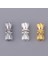 4xbrass Malzeme Çiçek Ilmek Şekli Vida Klipsler Takı Yapımı Dıy 4 Adet (Yurt Dışından) 4