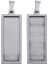 2x 2 Adet Dikdörtgen Boş Çerçeve Tepsi Baz Kare Kolye Kolye 10X30MM (Yurt Dışından) 1
