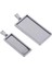 2x 2 Adet Dikdörtgen Boş Çerçeve Tepsi Baz Kare Kolye Kolye 10X30MM (Yurt Dışından) 5
