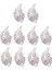 10X Alaşımlı Rhinestone Kristal Yaprağı Takılar Kolyeler Diy Kolye Bilezik Küpe (Yurt Dışından) 4