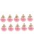 10 Adet Kristal Cam Top Takılar Parlak Rhinestone Takı Kolye Pembe (Yurt Dışından) 4
