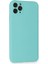 Apple iPhone 11 Pro Max Kılıf Lansman Içi Kadife Nano Silikon - Turkuaz 3