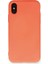 Apple iPhone Xs Kılıf Lansman Içi Kadife Nano Silikon - Mat Turuncu 1