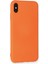 Apple iPhone Xs Kılıf Lansman Içi Kadife Nano Silikon - Turuncu 3