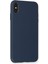 Apple iPhone Xs Kılıf Lansman Içi Kadife Nano Silikon - Lacivert 3