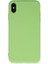 Apple iPhone Xs Kılıf Lansman Içi Kadife Nano Silikon - Açık Yeşil 1
