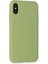 Apple iPhone Xs Kılıf Lansman Içi Kadife Nano Silikon - Yeşil 3