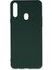 Samsung Galaxy A20S Kılıf Lansman Içi Kadife Nano Silikon - Koyu Yeşil 1