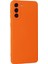 Samsung Galaxy S21 Plus Kılıf Lansman Içi Kadife Nano Silikon - Turuncu 3