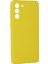Samsung Galaxy S21 Kılıf Lansman Içi Kadife Nano Silikon - Sarı 3