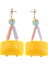 Plastik Hafif Kulak Takı Küpe Çok Katmanlar Geometrik Şekil Dangle Sarı (Yurt Dışından) 2