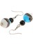 Cam Top Metal Çiçek Balık Kanca Dangle Küpe Takı Mavi (Yurt Dışından) 3
