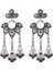 Kadın Kadın Vintage Boho Kristal Rhinestone Çiçek Püskül Dangle Küpe Kulak Çiviler Takı Antik Gümüş - # 7 (Yurt Dışından) 1