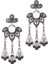 Kadın Kadın Vintage Boho Kristal Rhinestone Çiçek Püskül Dangle Küpe Kulak Çiviler Takı Antik Gümüş - # 7 (Yurt Dışından) 5