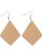 Etnik Ahşap Geometrik Rhombus Kadın Küpe Kanca Dangle Eardrop (Yurt Dışından) 2