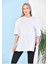 ST000628 %100 Pamuk Bisiklet Yaka Boyfriend Örme T-Shirt 1