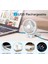 El Tipi Fan, 3 Hızlı Taşınabilir El Tipi USB Şarj Edilebilir Fanlar, Mini Fan Pille Çalışan Katlanabilir Masa Masaüstü Fanları (Beyaz) (Yurt Dışından) 2