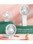 El Tipi Fan, 3 Hızlı Taşınabilir El Tipi USB Şarj Edilebilir Fanlar, Mini Fan Pille Çalışan Katlanabilir Masa Masaüstü Fanları (Beyaz) (Yurt Dışından) 3
