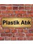 Altın Renk 10 x 20 cm Plastik Atık Yazılı Metal Yönlendirme Levhası 1